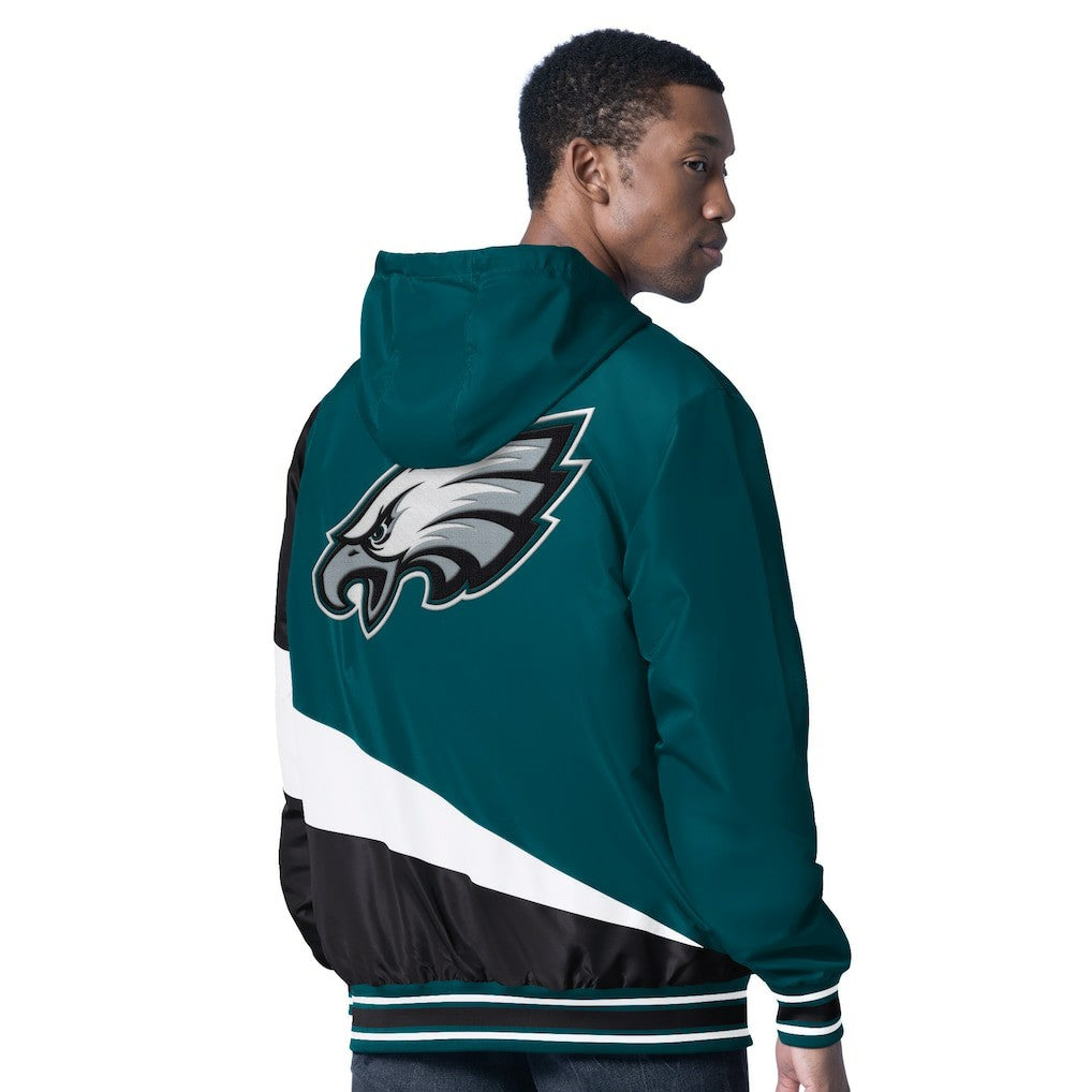 Philadelphia Eagles G-III Sports by Carl Banks Dual Threat Reversable Full-Zip Hooded Jacket Midnight Green/Charcoal - NFL