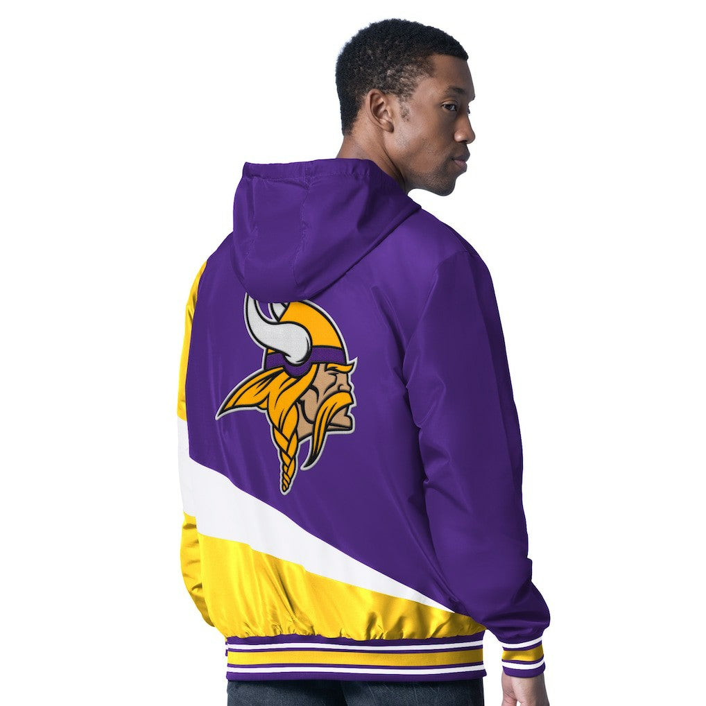Minnesota Vikings G-III Sports by Carl Banks Dual Threat Reversable Full-Zip Hooded Jacket Purple/Charcoal - NFL