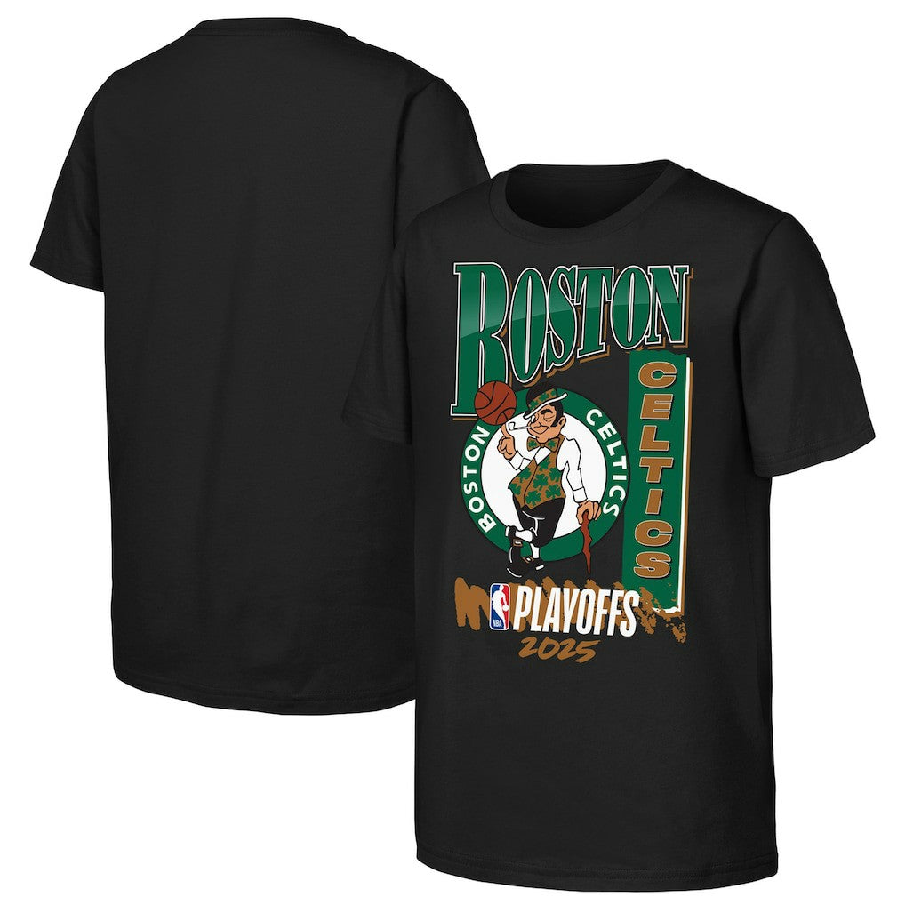 NBA - Boston Celtics Youth 2025 NBA Playoffs Hype T-Shirt - Black