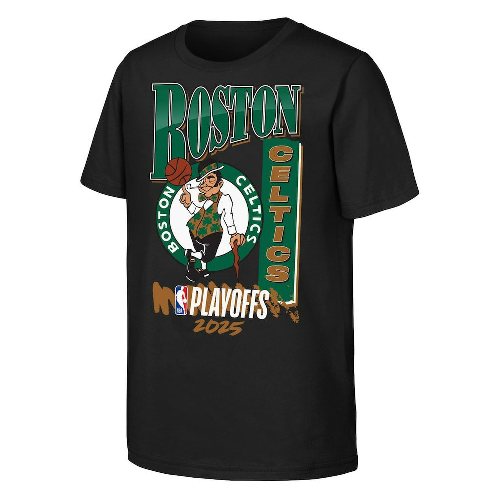 NBA - Boston Celtics Youth 2025 NBA Playoffs Hype T-Shirt - Black