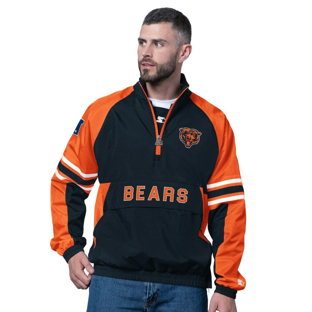 Chicago Bears Starter Prospect Half-Zip Pullover Navy - NFL