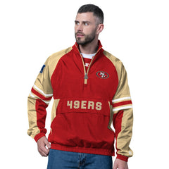 San Francisco 49ers Starter Prospect Half-Zip Pullover Scarlet - NFL