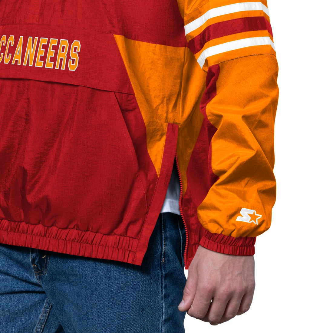 Tampa Bay Buccaneers Starter Vintage Logo Prospect Half-Zip Pullover Red - NFL