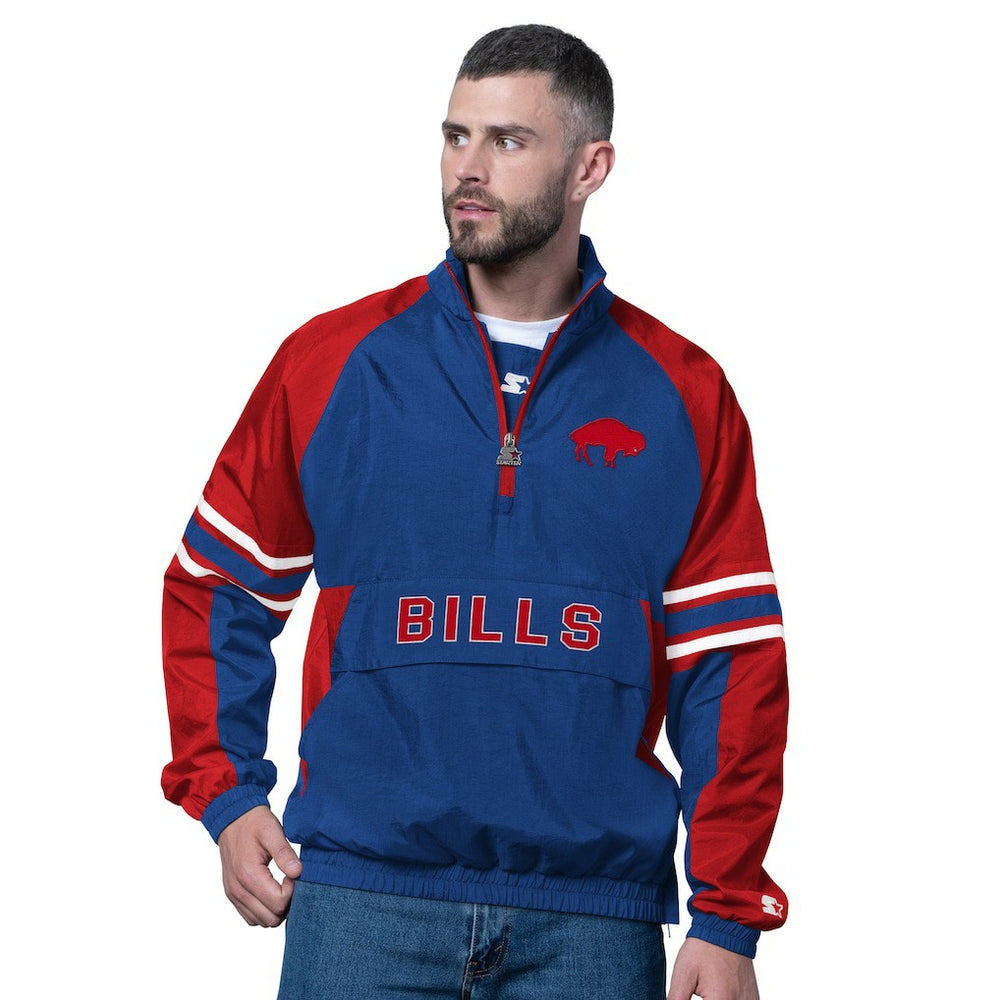 Buffalo Bills Starter Vintage Logo Prospect Half-Zip Pullover Royal - NFL