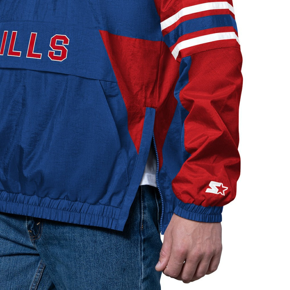 Buffalo Bills Starter Vintage Logo Prospect Half-Zip Pullover Royal - NFL