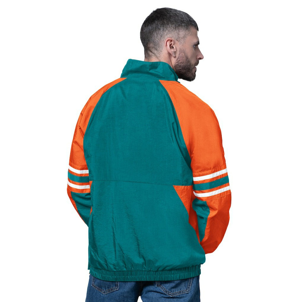 Miami Dolphins Starter Vintage Logo Prospect Half-Zip Pullover Aqua - NFL