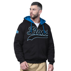 Detroit Lions Starter Big Shot Full-Zip Double Hoodie Black - NFL