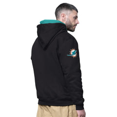 Miami Dolphins Starter Big Shot Full-Zip Double Hoodie Black - NFL