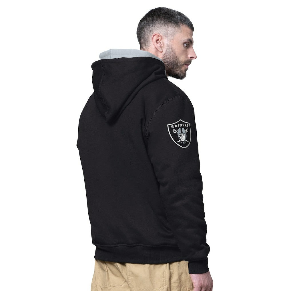 Las Vegas Raiders Starter Big Shot Full-Zip Double Hoodie Black - NFL