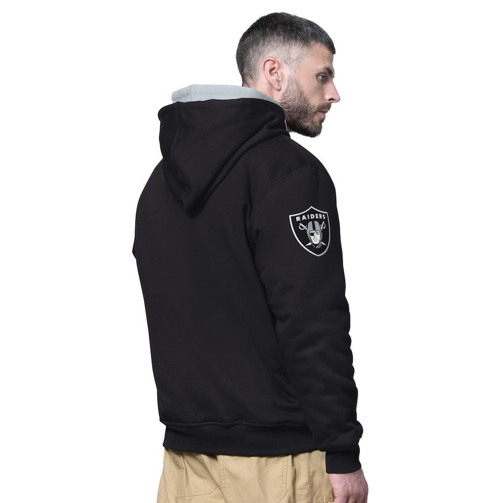 Las Vegas Raiders Starter Big Shot Full-Zip Double Hoodie Black - NFL