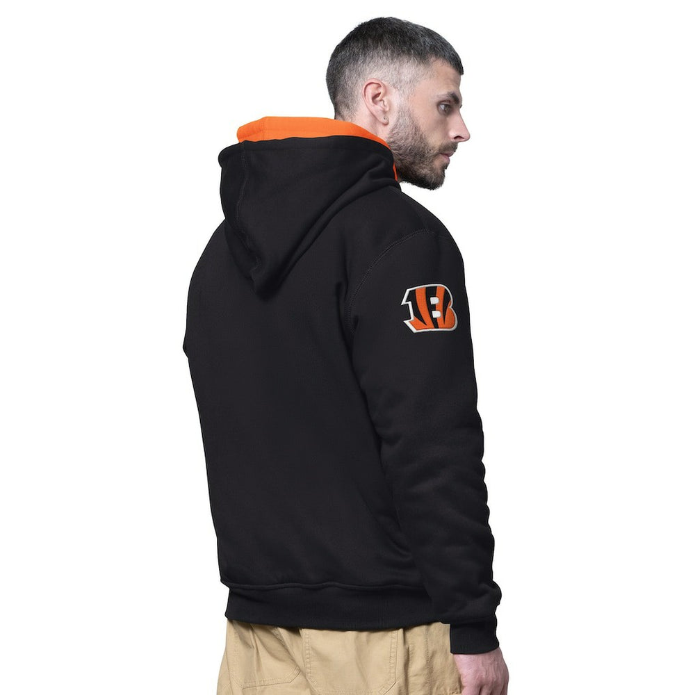 Cincinnati Bengals Starter Big Shot Full-Zip Double Hoodie Black - NFL