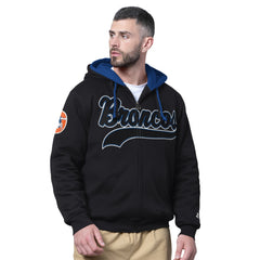 Denver Broncos Starter Big Shot Throwback Full-Zip Double Hoodie Black - NFL