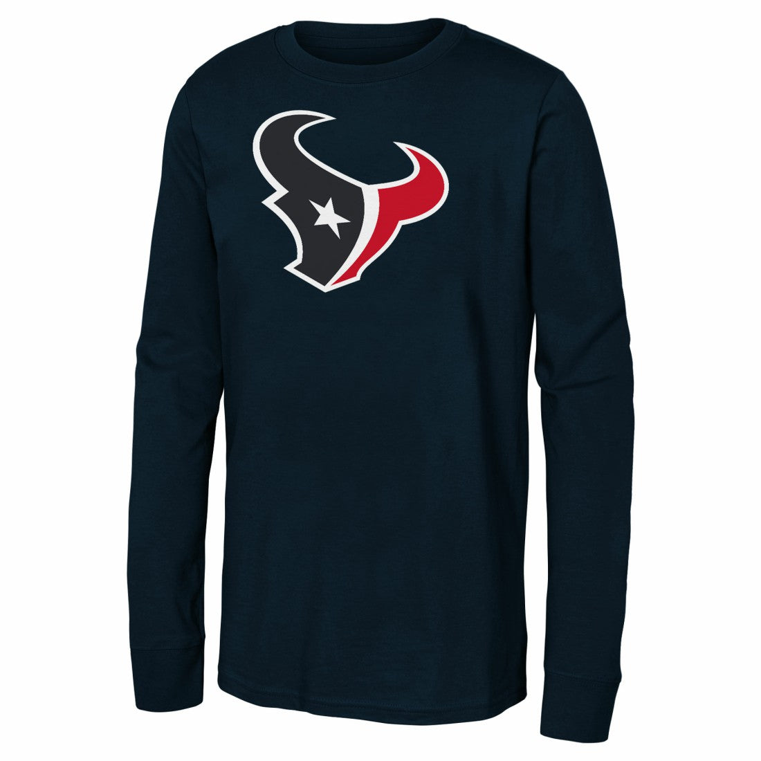 Houston Texans Youth Primary Logo Long Sleeve T-Shirt Navy - NFL