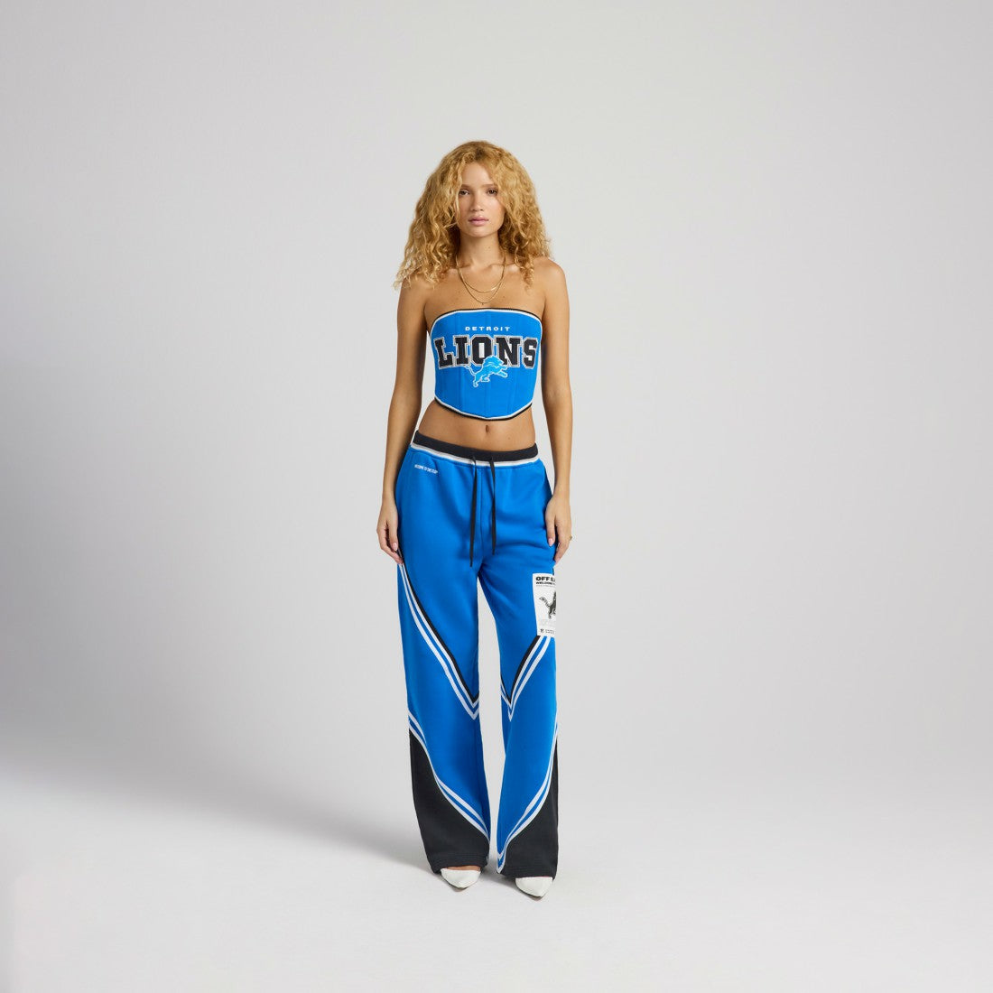 Detroit Lions Off Season x NFL Women's Fleece Corset Blue - NFL
