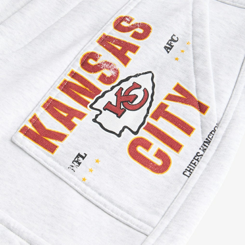 Kansas City Chiefs Off Season x NFL Women's Fleece Cargo Shorts Heather Gray - NFL