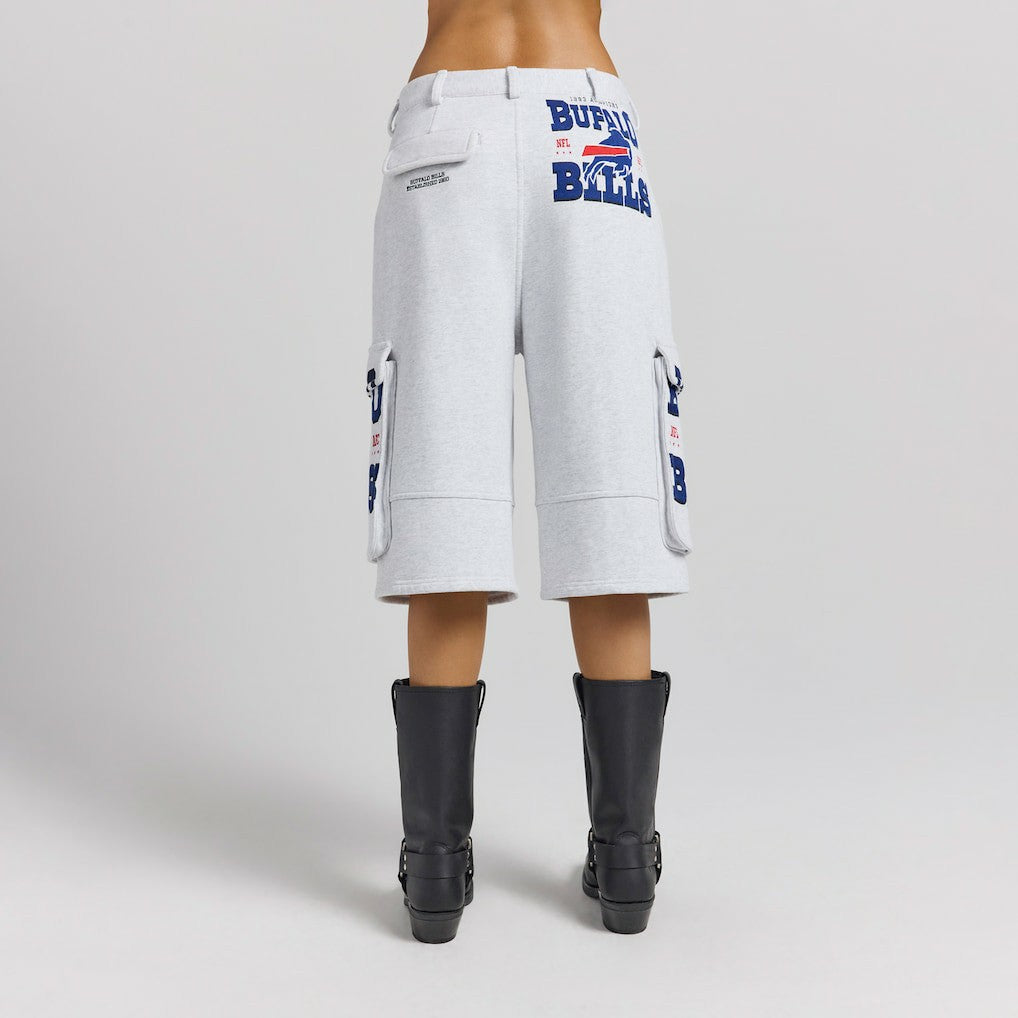 Buffalo Bills Off Season x NFL Women's Fleece Cargo Shorts Heather Gray - NFL