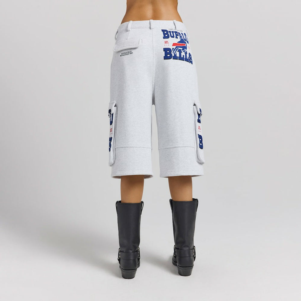 Buffalo Bills Off Season x NFL Women's Fleece Cargo Shorts Heather Gray - NFL