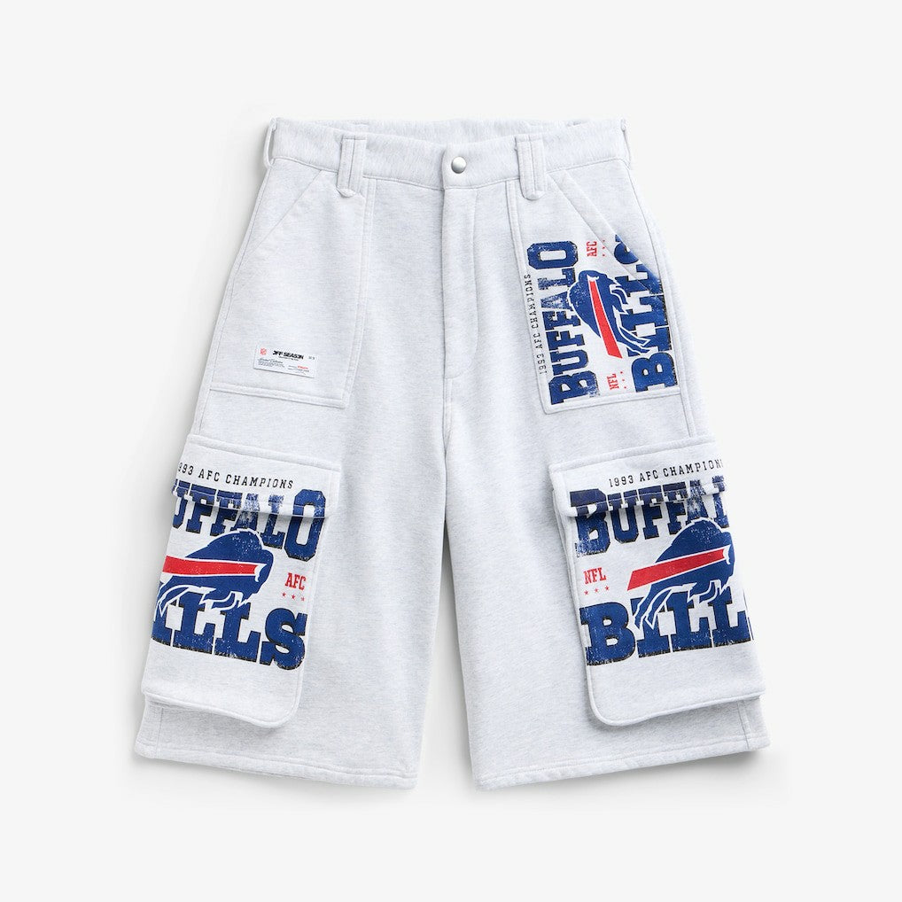 Buffalo Bills Off Season x NFL Women's Fleece Cargo Shorts Heather Gray - NFL