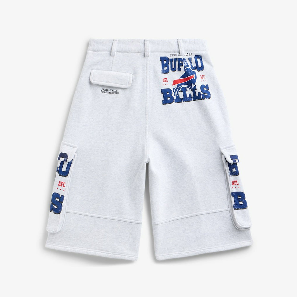 Buffalo Bills Off Season x NFL Women's Fleece Cargo Shorts Heather Gray - NFL
