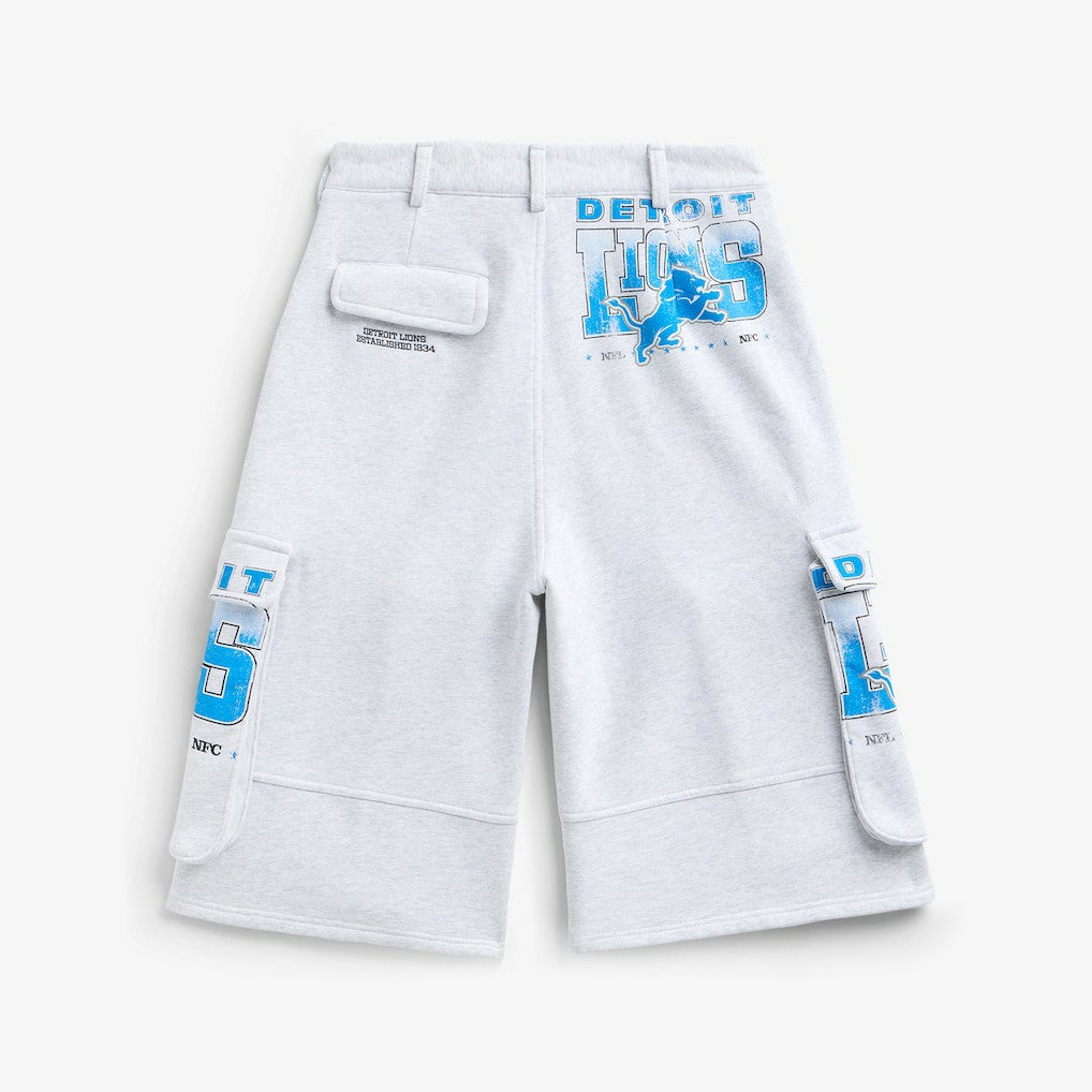 Detroit Lions Off Season x NFL Women's Fleece Cargo Shorts Heather Gray - NFL