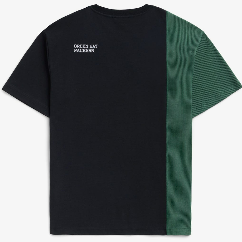 Green Bay Packers Off Season x NFL Unisex Spliced T-Shirt Black - NFL