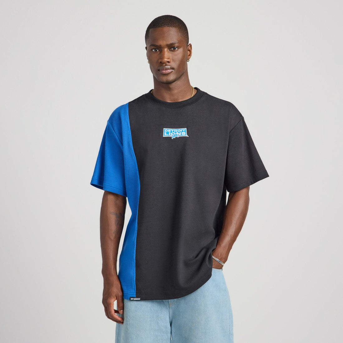 Detroit Lions Off Season x NFL Unisex Spliced T-Shirt Black - NFL