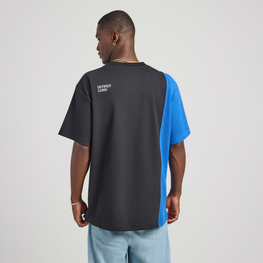 Detroit Lions Off Season x NFL Unisex Spliced T-Shirt Black - NFL