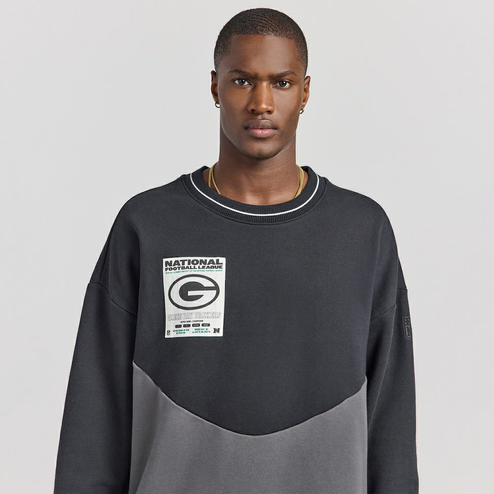 Green Bay Packers Off Season x NFL Unisex Fleece Sweatshirt Black - NFL