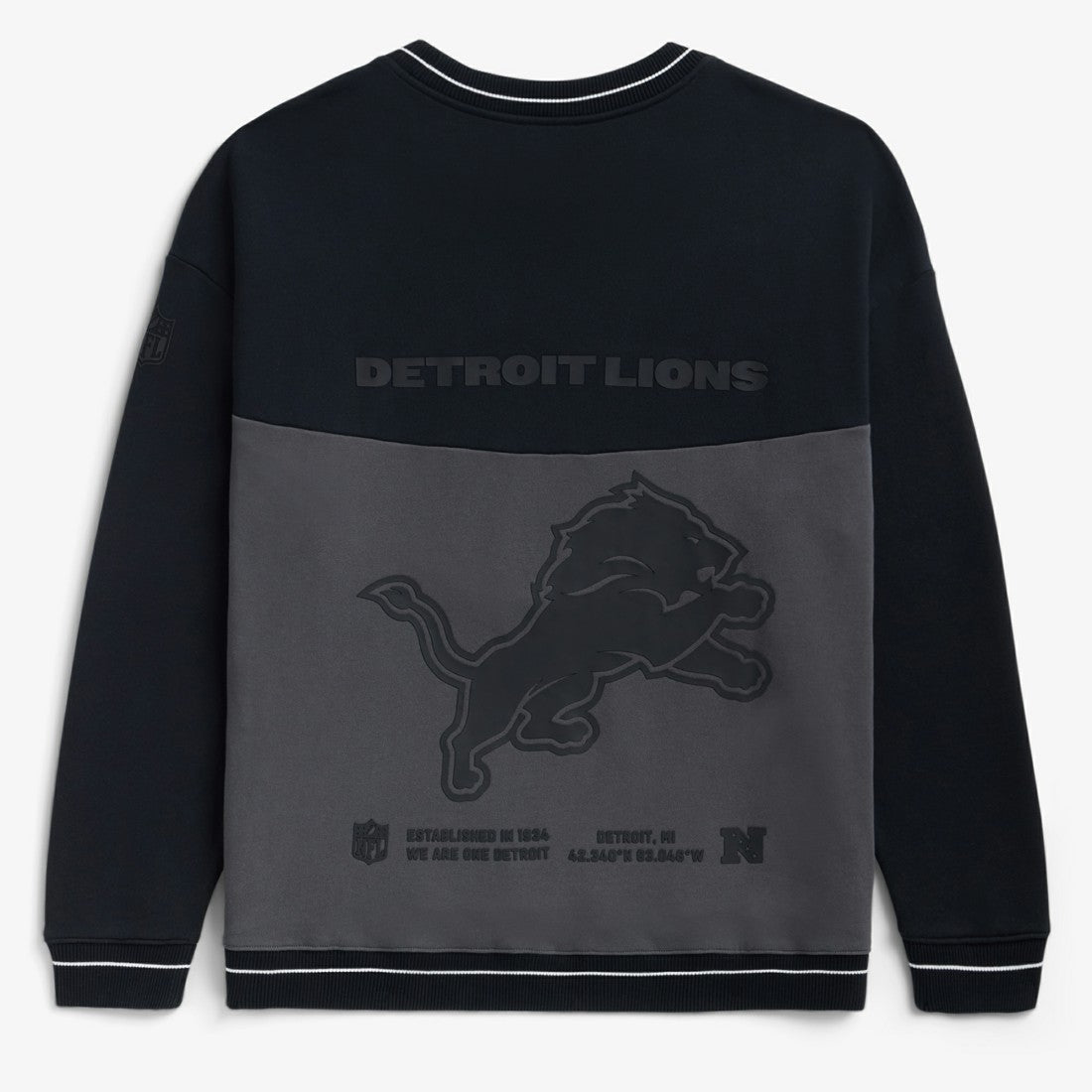 Detroit Lions Off Season x NFL Unisex Fleece Sweatshirt Black - NFL