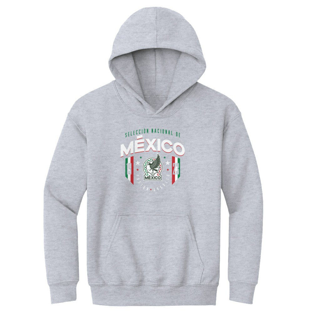 Mexico National Team 500 Level Youth 1923 Pullover Hoodie - Gray