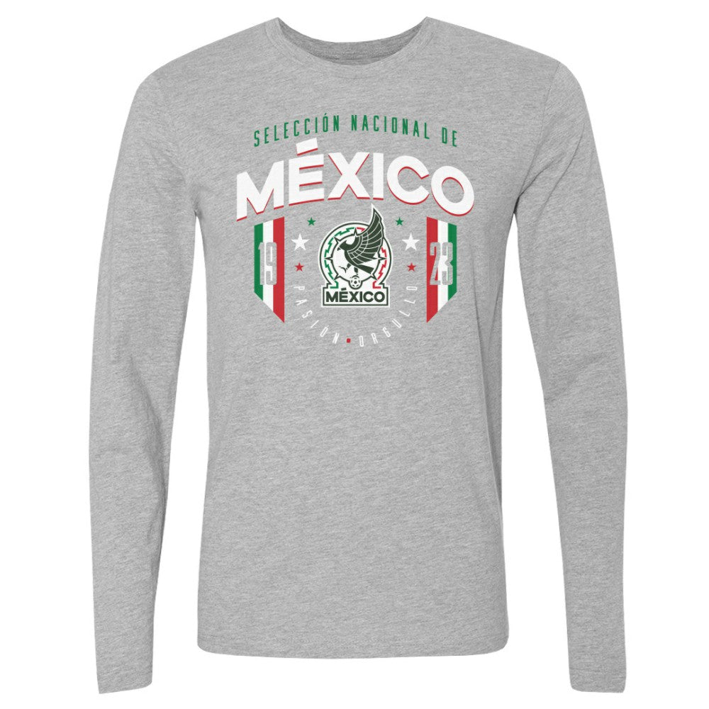 Mexico National Team 500 Level 1923 Long Sleeve T-Shirts - Heather Gray