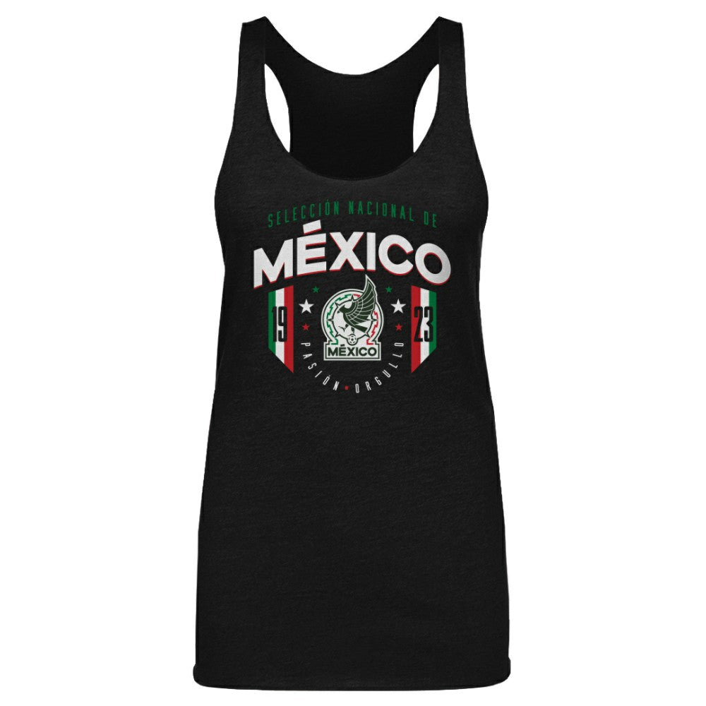 Mexico National Team 500 Level Women's Tri-Blend Tank Top - Black