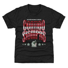 Mexico National Team 500 Level Youth Contigo Siempre Vintage T-Shirts - Black