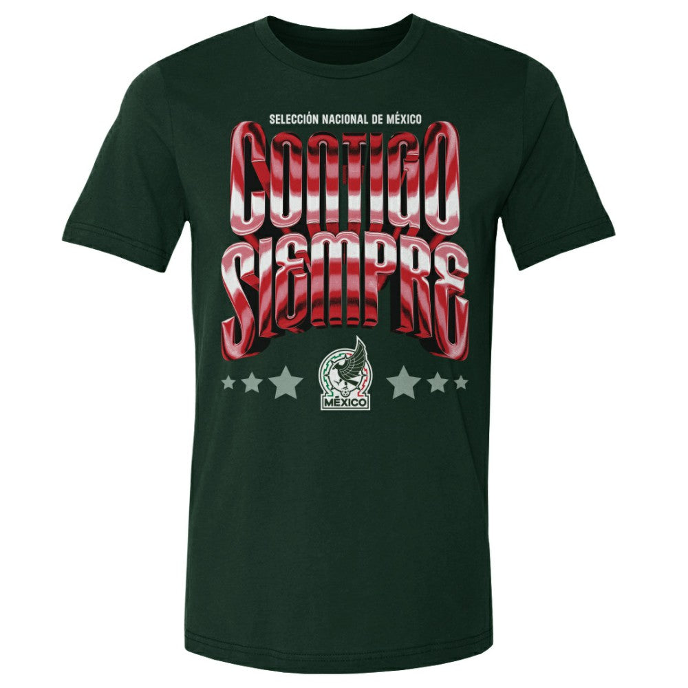Mexico National Team 500 Level Contigo Siempre Vintage T-Shirts - Forest Green