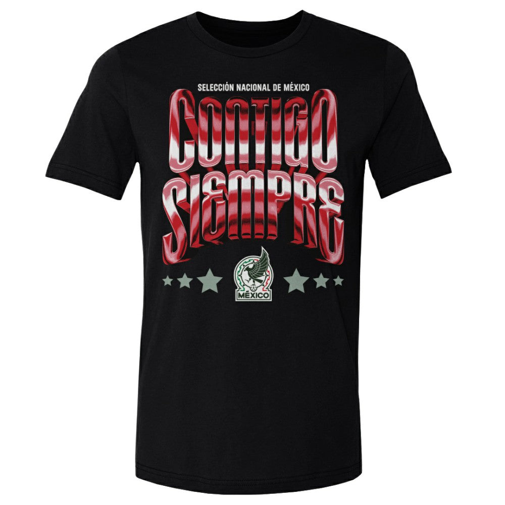 Mexico National Team 500 Level Contigo Siempre Vintage T-Shirts - Black