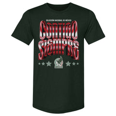Mexico National Team 500 Level Contigo Siempre Vintage Premium Tri-Blend T-Shirts - Forest Green