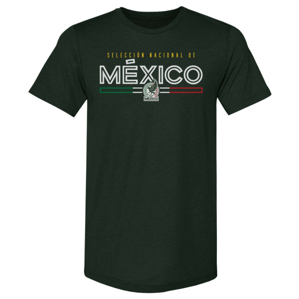 Mexico National Team 500 Level Inline Premium Tri-Blend T-Shirts - Forest Green
