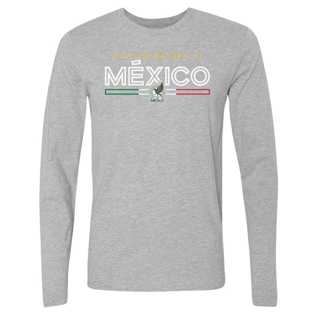 Mexico National Team 500 Level Inline Long Sleeve T-Shirts - Heather Gray