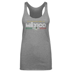 Mexico National Team 500 Level Women's Inline Tri-Blend Racerback Tank Top - Gray