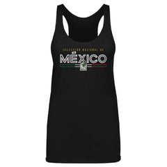 Mexico National Team 500 Level Women's Inline Tri-Blend Racerback Tank Top - Black