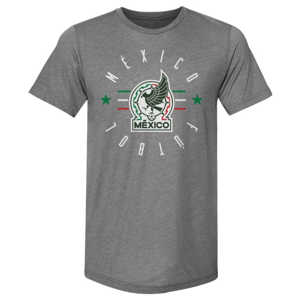 Mexico National Team 500 Level Futbol Premium Tri-Blend T-Shirts - Gray