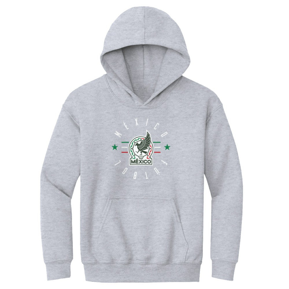 Mexico National Team 500 Level Youth Futbol Pullover Hoodie - Gray