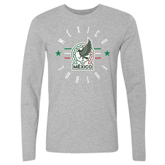 Mexico National Team 500 Level Futbol Long Sleeve T-Shirts - Heather Gray