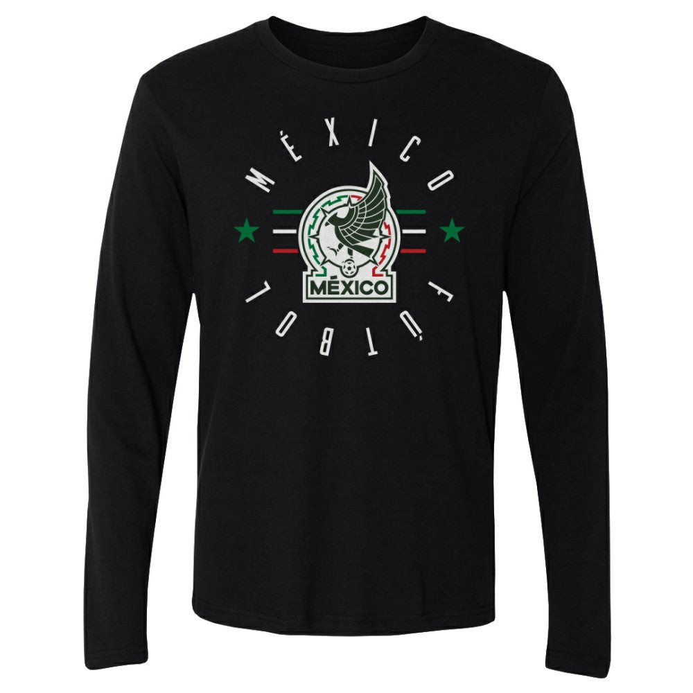 Mexico National Team 500 Level Futbol Long Sleeve T-Shirts - Black