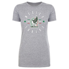 Mexico National Team 500 Level Women's Futbol T-Shirts - Heather Gray