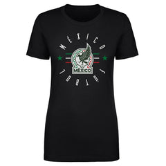 Mexico National Team 500 Level Women's Futbol T-Shirts - Black