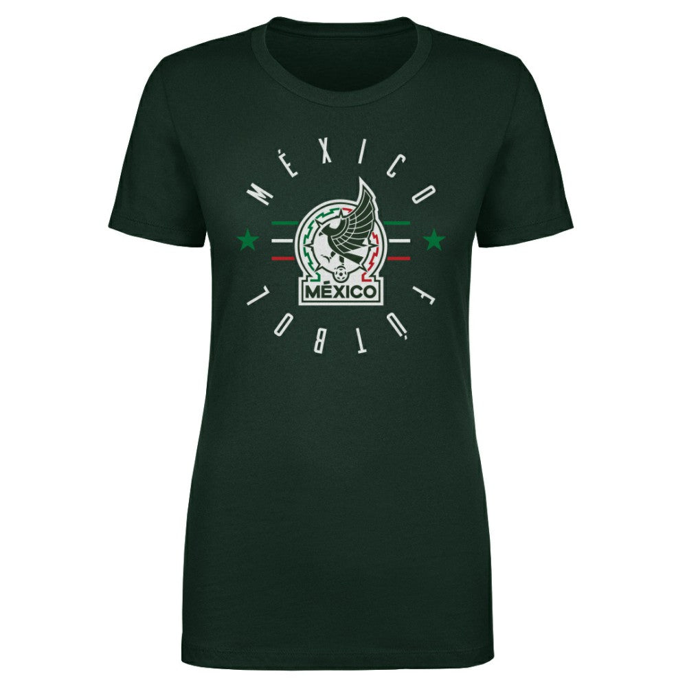 Mexico National Team 500 Level Women's Futbol T-Shirts - Forest Green