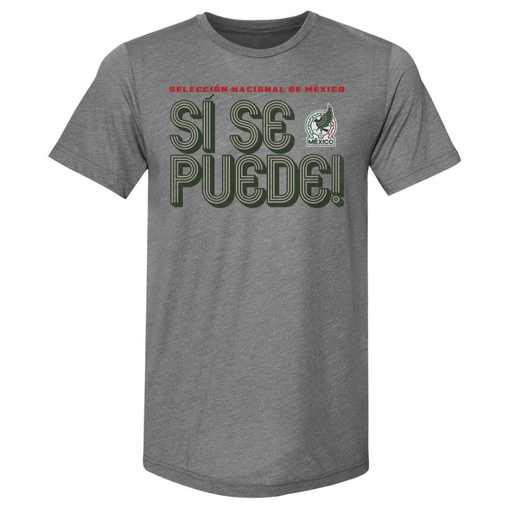 Mexico National Team 500 Level Si Se Puede Inline Bold Premium Tri-Blend T-Shirts - Gray