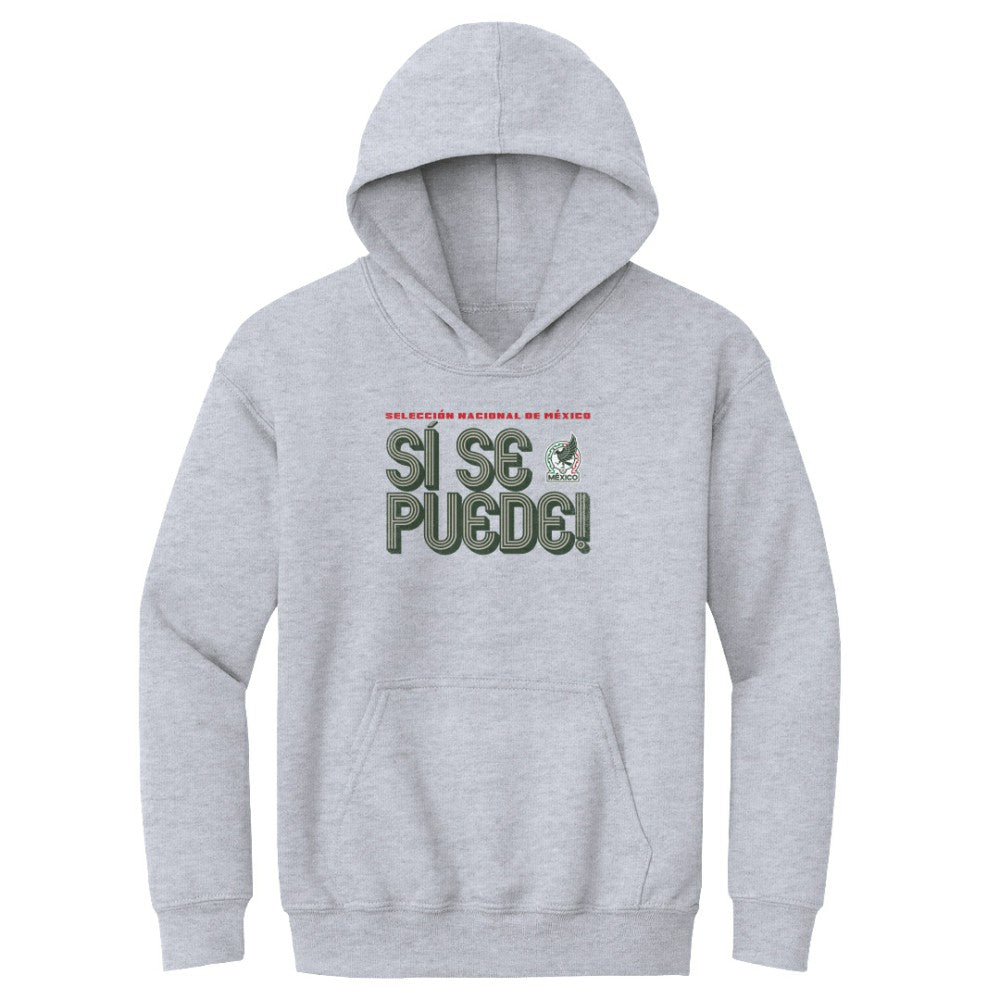 Mexico National Team 500 Level Youth Si Se Puede Inline Bold Pullover Hoodie - Gray