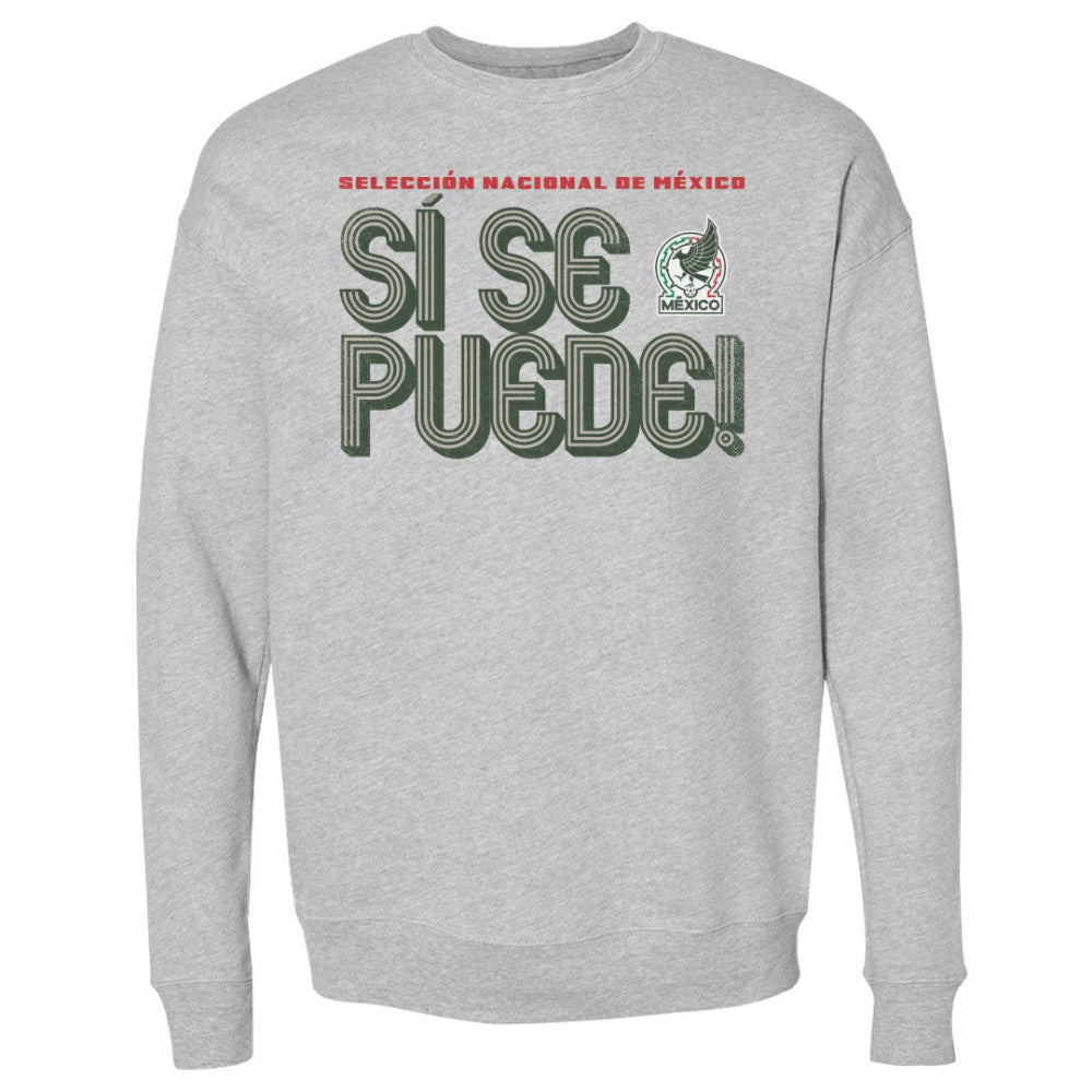 Mexico National Team 500 Level Si Se Puede Inline Bold Pullover Sweatshirt - Heather Gray